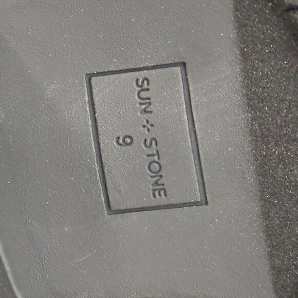 SUN + STONE Quiinnf Faux Suede Fur Lined Black Shearling Boots, NEW! Size 9M - Picture 5 of 10